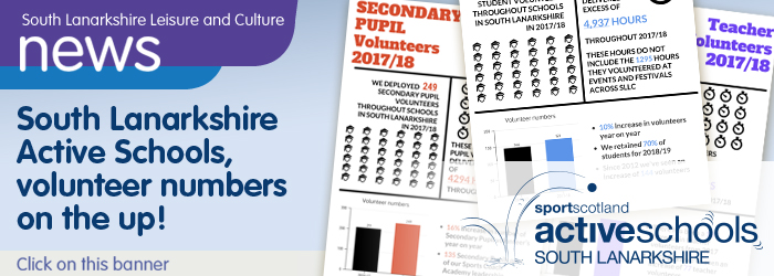 South Lanarkshire Active Schools, Volunteer Numbers on the Up