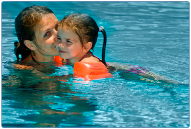 Adult and child swimming lessons at South Lanarkshire Leisure and Culture