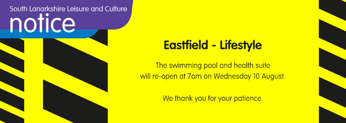 Eastfield Lifestyle temporary closure of pool and health suite Slider image