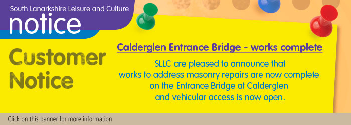 Entrance bridge at Calderglen now open for vehicular access