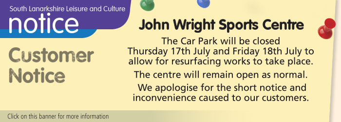 John Wright Sports Centre car park closure