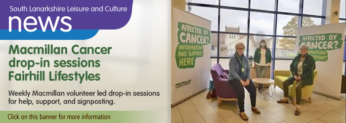 Macmillan Cancer drop-in sessions at Fairhill Lifestyles