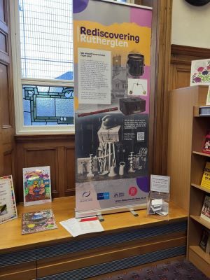 Pop up banner in Rutherglen Library